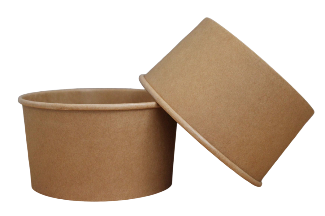 1000ml Kraft Paper Salad Bowl (300pcs) | 150mm top