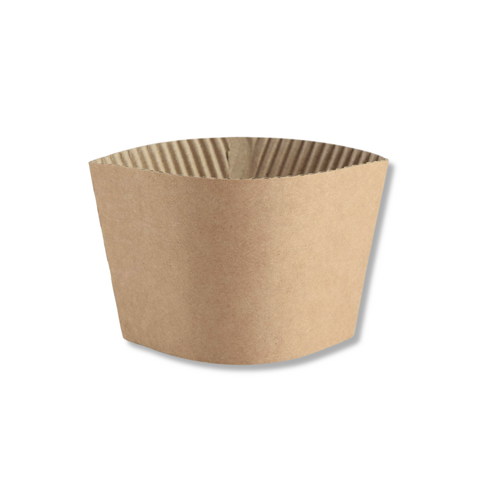 Hot Cup Sleeves (1000pcs) | Fits 12oz/16oz Cups | Kraft Paper Sleeve