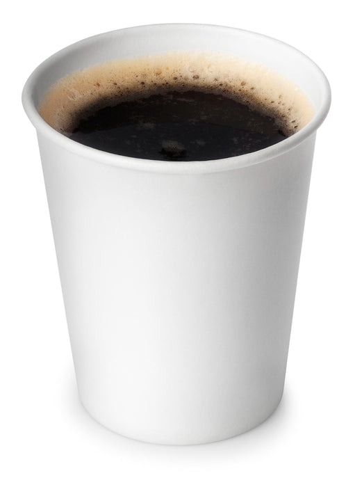 White 8oz Single Wall Paper Hot Cup (1000pcs) | Disposable