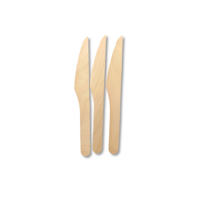 Disposable Wooden Knife (1000pcs) | Compostable | Natural Birchwood