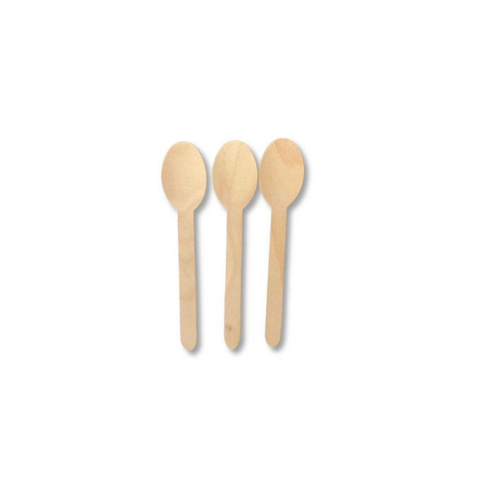 Disposable Wooden Spoon (1000pcs) | Compostable | Natural Birchwood