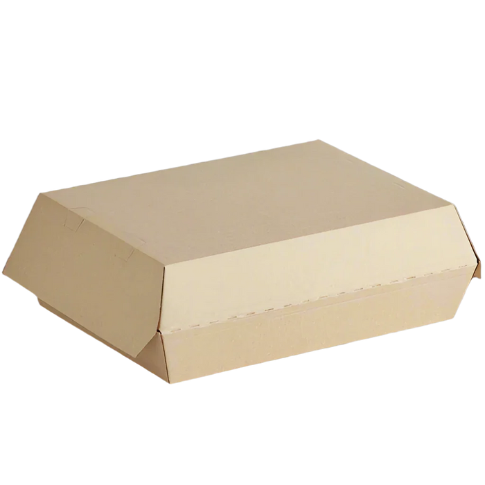 Kraft Burger Box | Paper Clamshell | (170 x 90 x 84mm) | 200pcs