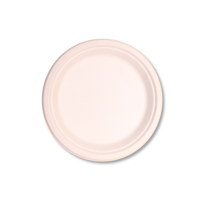 9" Fiber Paper Plate (500pcs) | Heavy-Duty | PFAS-Free