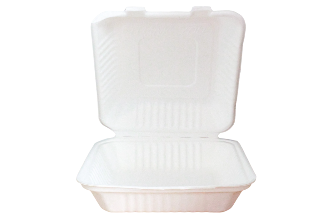 SALE 9" x 9" Molded Fiber Clamshell (200pcs) | Compostable | PFAS-Free