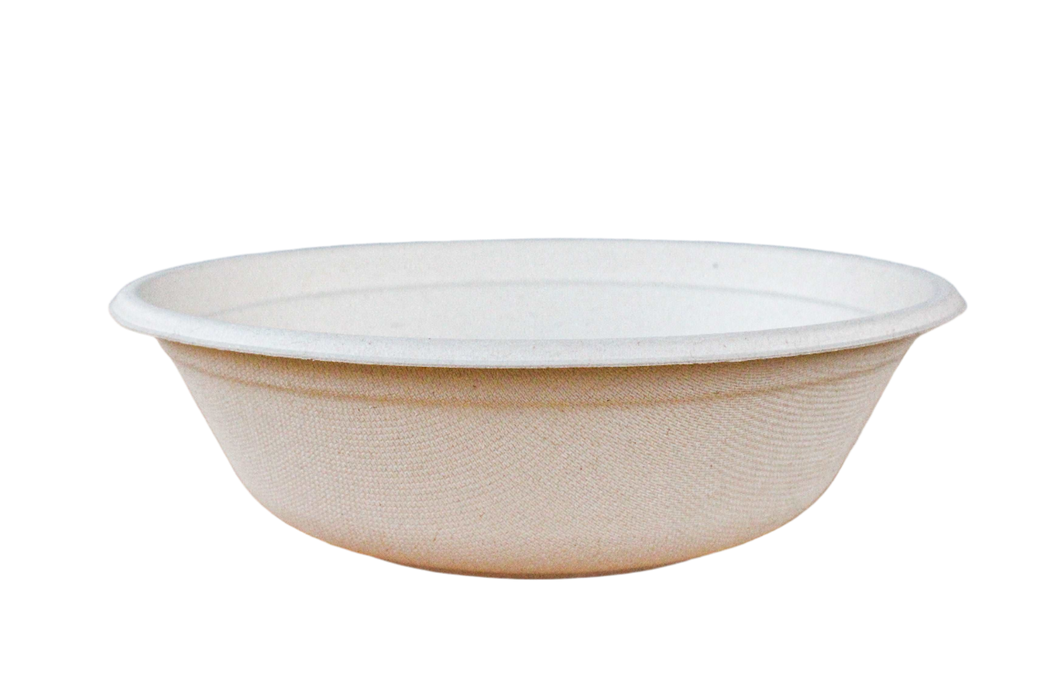 32oz Round Fiber Bowl (300pcs) | PFAS-Free | Compostable | Pairs with Clear Lid