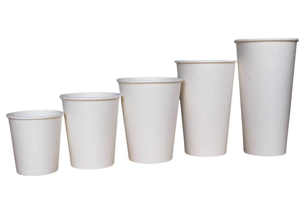 White 8oz Single Wall Paper Hot Cup (1000pcs) | Disposable