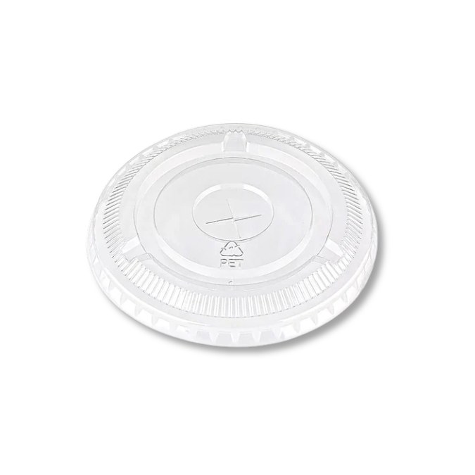 Clear Flat Lid for Clear Cup (1000pcs) | 98mm | Fits 12/16/20oz | Straw Slot