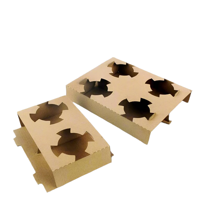 2/4 Cup Split Tray Holder | Kraft Cup Carrier