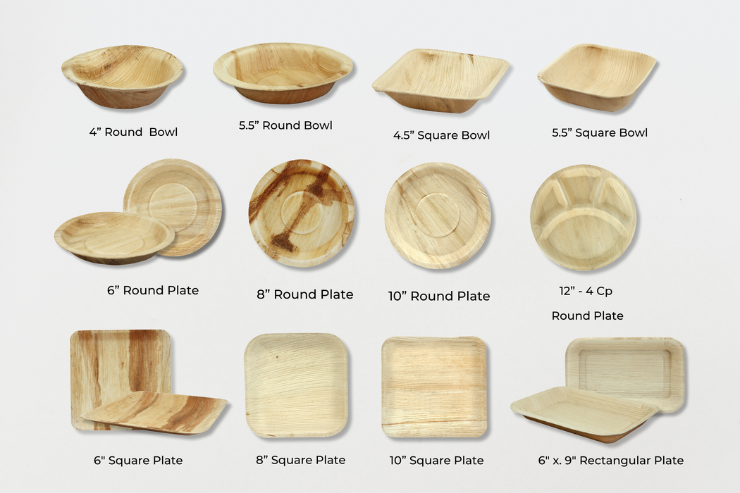 Palm Leaf Plates and Bowls