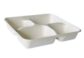 4-Compartment Bagasse Container | Compostable | Takeaway Container