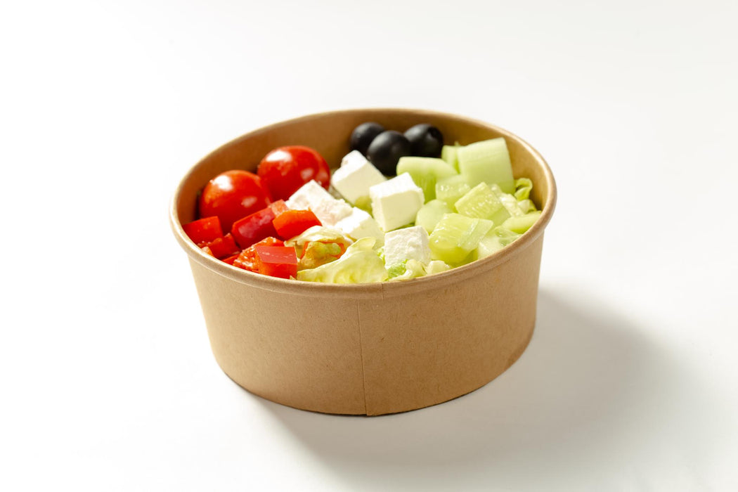 1100ml Kraft Paper Salad Bowl (300pcs) | 165mm Lid