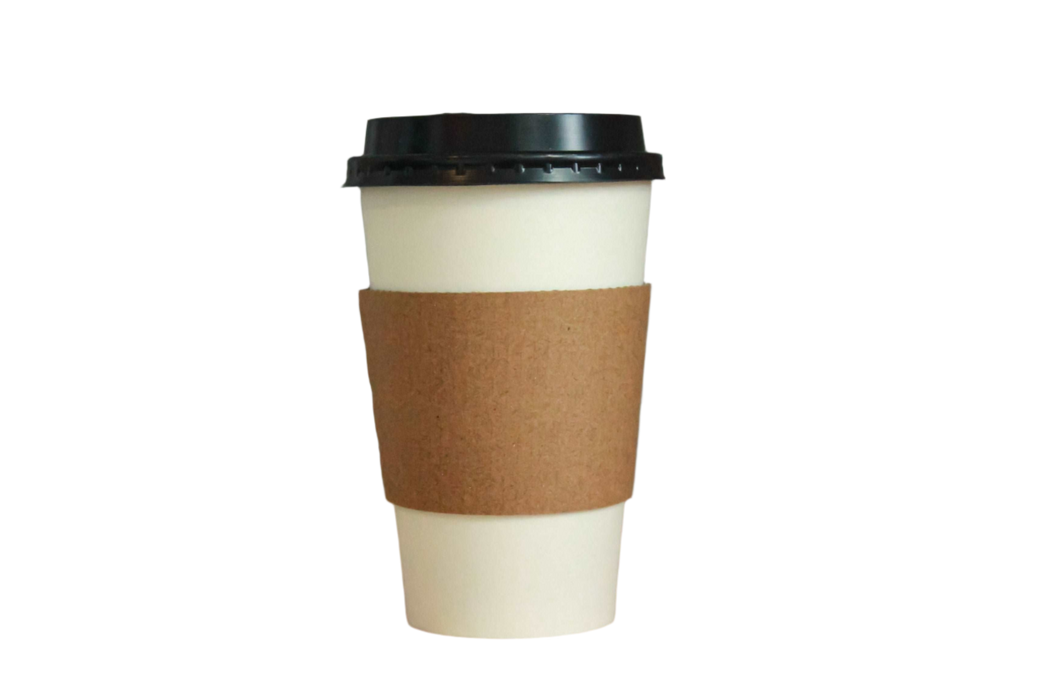 Hot Cup Sleeves (1000pcs) | Fits 12oz/16oz Cups | Kraft Paper Sleeve