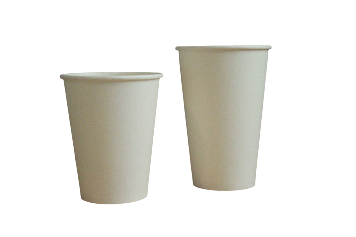 White 12oz Single wall Paper Hot Cup (1000pcs) | Disposable — Element ...