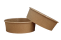 1100ml Kraft Paper Salad Bowl (300pcs) | 165mm Lid
