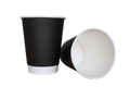 Black 12oz Double Wall Paper Hot Cup (500pcs) | Disposable Paper Cup