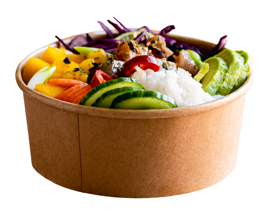 1000ml Kraft Paper Salad Bowl (300pcs) | 150mm top