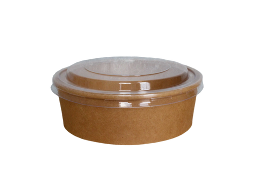 kraft paper salad bowl with lid